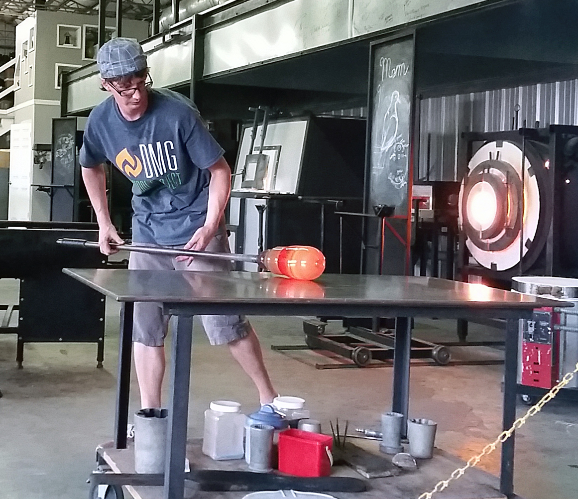 Glass artist Jake Pfeifer spent a month as an artist-in-residence at the Duncan McClellan Gallery in Midtown.