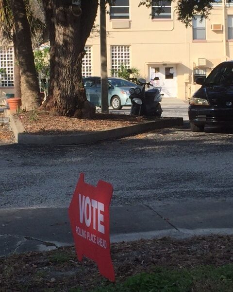 At Polling Location for Precinct 225