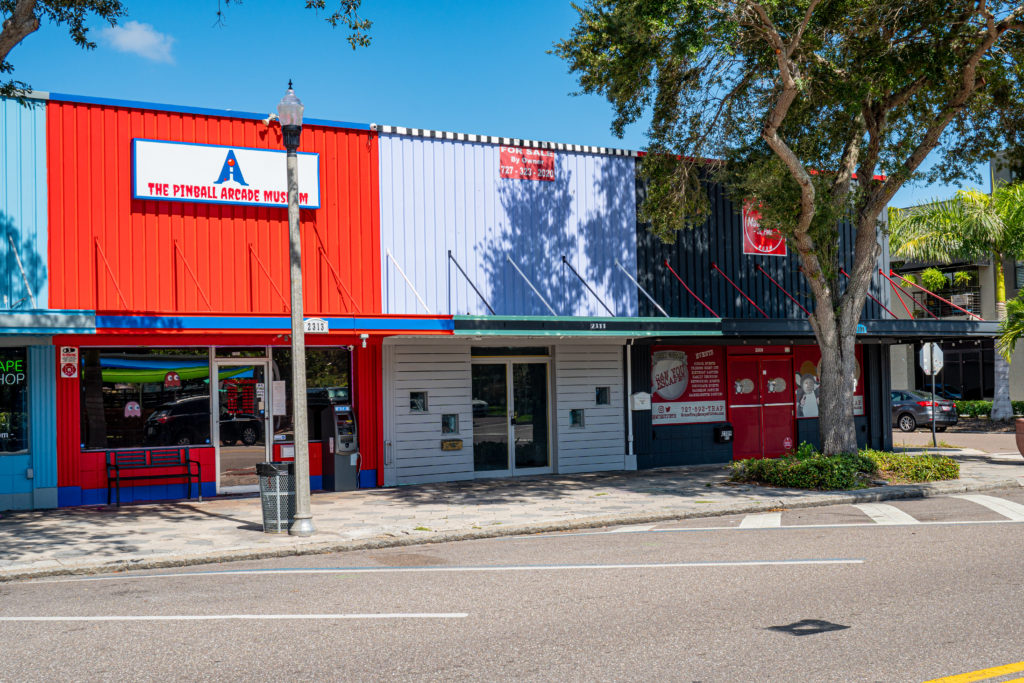 A string of shops and vacancies along Grand Central District off of 24th Street. Photo by Richard Boore.