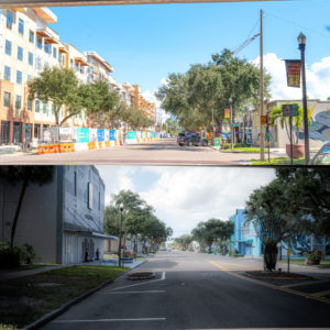 A look from East to West down Central Avenue at the dividing line of districts 6 & 7. Photo by Richard Boore.